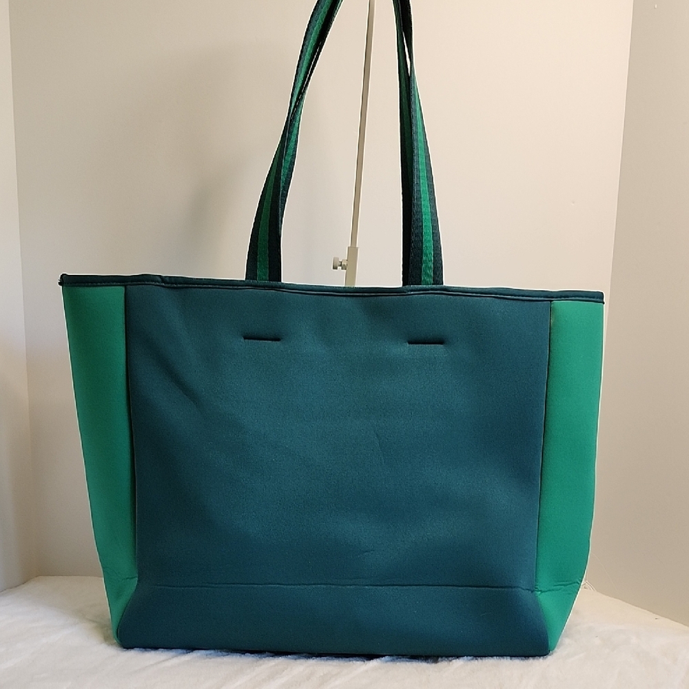 Summersalt Green Colorblock  Neoprene Beach Tote Shoulder Bag
